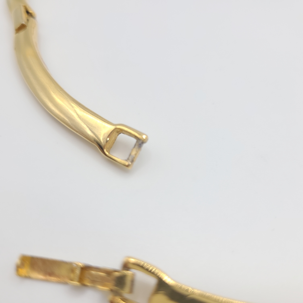 Vintage Gold Tone Crystal Choker Necklace with Extension - Picture 7 of 11